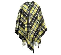 Soft wool cape made in Scotland - Thick and Warm Winter Poncho - 160cm x 100cm Cornish National Tartan - Cape Blanket Poncho - Valentines day, Mothers day Gift - Home, Travel, Camping