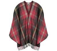 Soft wool cape made in Scotland - Thick and Warm Winter Poncho - 160cm x 100cm Dark Maple Tartan - Cape Blanket Poncho - Valentines day, Mothers day Gift - Home, Travel, Camping