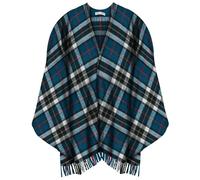 Soft wool cape made in Scotland - Thick and Warm Winter Poncho - 160cm x 100cm TartanTMSN Blue Tartan - Cape Blanket Poncho - Valentines day, Mothers day Gift - Home, Travel, Camping
