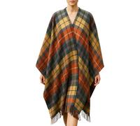 Soft wool cape made in Scotland - Thick, Warm Winter Poncho - 160cm x 100cm Buchanan Antique Tartan - Long Cape Blanket Poncho - Mothers day, Gift for Christmas - Home, Travel, Camping