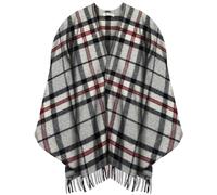 Soft wool cape made in Scotland - Thick, Warm Winter Poncho - 160cm x 100cm TartanTMSN Grey Tartan - Long Cape Blanket Poncho - Mothers day, Gift for Christmas - Home, Travel, Camping