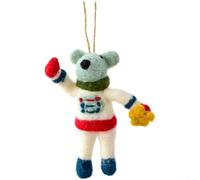 Soft Wool Felt Handmade Animal Keychain Pendant Designed For Christmas Tree Ornament And Holiday Decorative Purpose With Artistic Touch Christmas tree doll pendant(08)