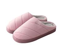 Soft Wool-Like Quilted Slippers, Non-Slip Memory Foam Slippers, Men and Women, Comfortable Quilted Slippers, Cotton, Open Toe Slippers, Non-Slip Memory Foam Slippers, purple, 38 EU