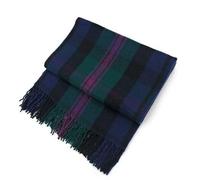 Soft Wool Tartan Travel Blanket for car and caravan - 70x60 inches large blanket - Scottish plaid, checkered, Indoor, lightweight Outdoor warm, Bed and Sofa, Picnic Rug - Baird Tartan