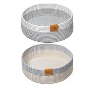 Soft Woven Cat Bed, Comfortable Pet Scratching Nest, Cotton Rope Woven Cat Bed Basket, Pet Sleeping Mat Scratcher for Kitten