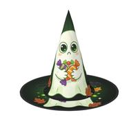 Soft Wraith Print Halloween Witch Hat Cosplay Party Accessory