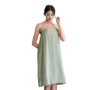 Soft Wrap Bath Towel for Women - Cotton Double Gauze Strapless Bathrobe Breathable Lightweight Quick Dry Absorbent Shower Wrap with Buttons for Spa Salon Home Beach (#3,One Size)