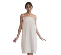 Soft Wrap Bath Towel for Women - Cotton Double Gauze Strapless Bathrobe Breathable Lightweight Quick Dry Absorbent Shower Wrap with Buttons for Spa Salon Home Beach (#5,One Size)