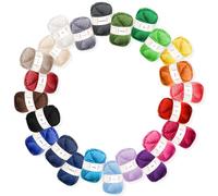 Soft Yarn for Crocheting - 2400 Yards Crochet Yarn for Crocheting and Knitting Yarn, Amigurumi Yarn for Knitting, Acrylic Yarn Bulk, Perfect Yarn for Crafts, Crocheting Yarn Set - 24 Yarn Pack x 50g