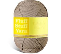Soft Yarn for Crocheting - Crochet & Knitting Yarn, Beginner Yarn with Easy-to-See Stitches, 250 Yds Amigurumi Yarn, Cotton-Nylon Blend Tshirt Yarn for Crocheting, Worsted Weight Yarn 4, Coffee Brown