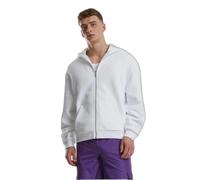 Urban Classics Tb7284 Full Zip Sweatshirt White S Men