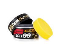 SOFT99 Dark & Black Wax 300g - Hard Car Wax Polish - Hybrid Formula with Carnauba Additive - Hydrophobic Coating - Paintwork Protection, Gloss and Colour Depth - Kit with an Applicator Pad