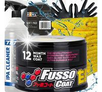 Soft99 New Fusso Coat Dark 200g Set + IPA Cleaner Microfibre Paint Protection...