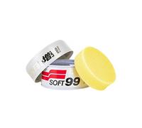SOFT99 Pearl and Metallic Wax 320g - Hard Car Wax Polish - Hybrid Formula with Carnauba Additive - Hydrophobic Coating - Paintwork Protection and Colour Depth - Kit with an Applicator Pad