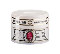 SOFT99 The King Of Gloss Dark 300g - Hard Car Wax Polish - Durable Synthetic Paintwork Protection and Hydrophobicity - Maximise the Gloss and Shine - Kit with an Applicator Pad