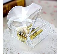 SOFTALK Mechanical Clockwork Creative Piano Musical Box Transparent Acrylic Graceful Melody for Gifts for Christmas,Birthday and Valentine's Day (Tune : Anastasia-Once Upon a December)