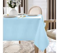 Softalker Blue Table Cloth Outdoor Wipe Clean Tablecloth Wipeable Water Resistant Tablecloths Rectangular 140x200 cm Stain Resistant Washable Table Cover for Party Birthday Garden Picnic Kitchen