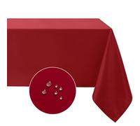 Softalker Christmas Table Cloth Wipe clean 140x240 CM Xmas Red Tablecloths Rectanglar Water Resistant Polyester Tablecloth for Holiday Dining Poker Table Party Banquet New Year Easter 55x94 inch
