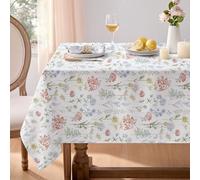 Softalker Floral Spring Table Cloth Outdoor 200x140cm Rectangular Tablecloths Wipeable Tablecloth Wipe Clean Table Cover for Summer Party Coffee Wedding Festival Decorations,55x78 inch,Water Resistant