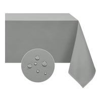 Softalker Grey Table Cloth Wipe Clean Tablecloth Rectangular 137x274 cm Large Water Resistant Table Cloths Washable Stain Resistant Table Cover for Party Birthday Festive Decorations Living Room