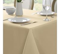 Softalker Jacquard Rectangle Beige Tablecloth, 60 x 144 inch Minimalist Pattern Tablecloth, Wrinkle Free & Water Resistant & Wipeable Oil Cloth Table Cover for Parties/Banquet/Dinning, Beige