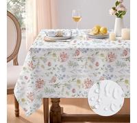 Softalker Large Spring Floral Table Cloth Wipeable Tablecloths 240x140 cm Water Resistant Tablecloth Wipe Clean Table Cover for Summer Outdoor Party Coffee Kitchen Dining Wedding Festival,Rectangular