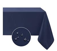 Softalker Navy Blue Christmas Table Cloth Wipe Clean Xmas Tablecloth Rectangular 200x140cm Table Cloths Water Resistant Washable Table Cover for Party Birthday BBQ Dining Living Room,55x78 inch