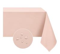 Softalker Pink Table Cloth Wipe Clean Tablecloth Rectangular 140x200 cm Water Resistant Washable Wipeable Tablecloths Wrinkle Free Table Cover for Girl Birthday Party Garden Banquet Dining 55x78 Inch