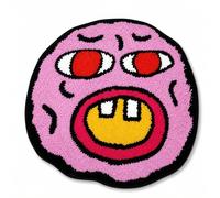 Softania Cherry Bomb Rug - Cool Graphic Rugs for Bedroom Aesthetic, Super Soft Tuted Rug with Rubber Backing Washable
