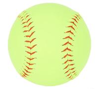 Softball, 12-Inch 6.5oz Optic Yellow Training Ball with Red Stitching for Pitching Practice and Team Sports Drills