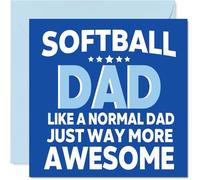 Softball Birthday Card for Dad - Awesome Dad Sports - Happy Birthday Card for Men, 145mm Male Greeting Cards