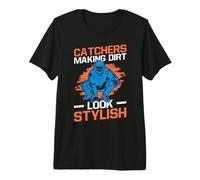 Softball Catcher Catchers Making Dirt Softball Mom Premium T-Shirt