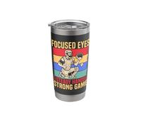 Softball Catcher Focused Eyes Steady Hands Softball Mom Stainless Steel Insulated Tumbler