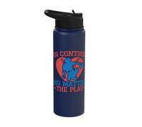 Softball Catcher in Control No Matter Softball Mom Stainless Steel Insulated Water Bottle