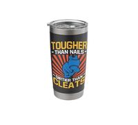 Softball Catcher Tougher Than Nails Softball Mom Stainless Steel Insulated Tumbler