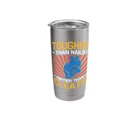 Softball Catcher Tougher Than Nails Softball Mom Stainless Steel Insulated Tumbler