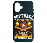 Softball Coach Like A Normal Coach But With Bigger Balls Case for iPhone 16