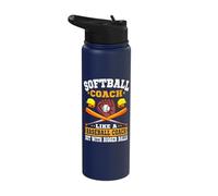 Softball Coach Like A Normal Coach But with Bigger Balls Stainless Steel Insulated Water Bottle