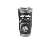 Softball Coach Rules Team Leader Stainless Steel Insulated Tumbler