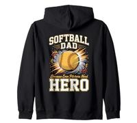 Softball Dad Because Even Pitchers Need A Softball Zip Hoodie
