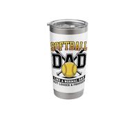 Softball Dad Like A Normal Dad But Louder & Prouder Stainless Steel Insulated Tumbler