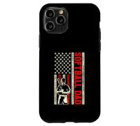 Softball Dad Vintage American Flag Birthday Father's Day Case for iPhone 11 Pro