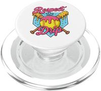 Softball Drip Ice Cream Respect The Drip Softball Player PopSockets PopGrip for MagSafe