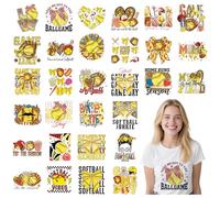 Softball DTF Transfers Ready to Press - Joybileefun 30 Sheets Softball Lover Iron On Transfers for T Shirts Sport Themed Heat Transfer Iron on Patches for Clothes Bag Pillow Covers DIY
