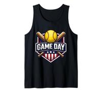 Softball Game Day Fan Lover Player Coach Spectator Quote Fun Tank Top