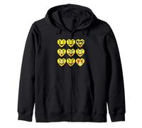 Softball Heart Faces Cute Player Love Zip Hoodie