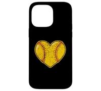 Softball Heart For Players, Teammates, Coaches Distressed Case for iPhone 14 Pro Max