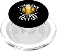Softball I Throw Hard Please Don'T Cry PopSockets PopGrip for MagSafe