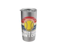 Softball I Throw Hard Please Don't Cry Stainless Steel Insulated Tumbler