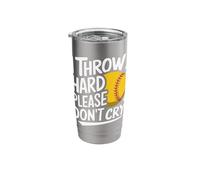 Softball I Throw Hard Please Don't Cry Stainless Steel Insulated Tumbler